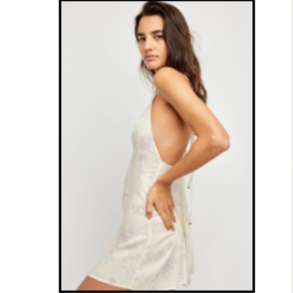 NWT Intimately Free People In Control Mini Sheer Dress Ivory Combo